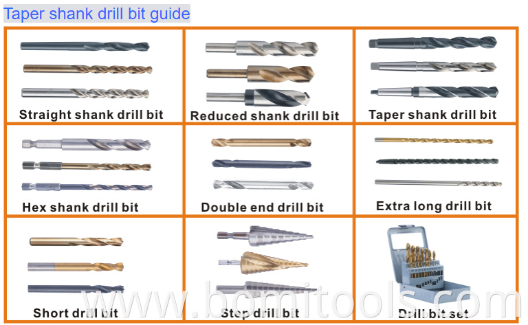 taper shank drill bit